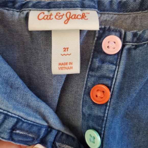 Cat & Jack Jean Shirt 2T - Picture 2 of 3